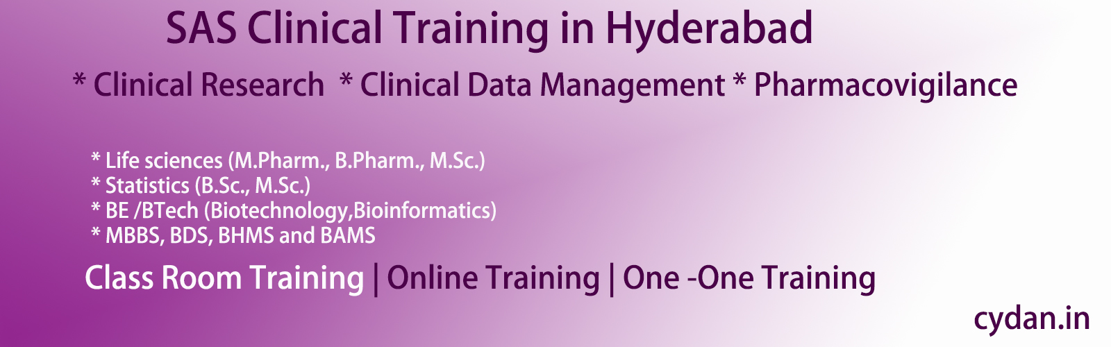 clinical sas training in hyderabad